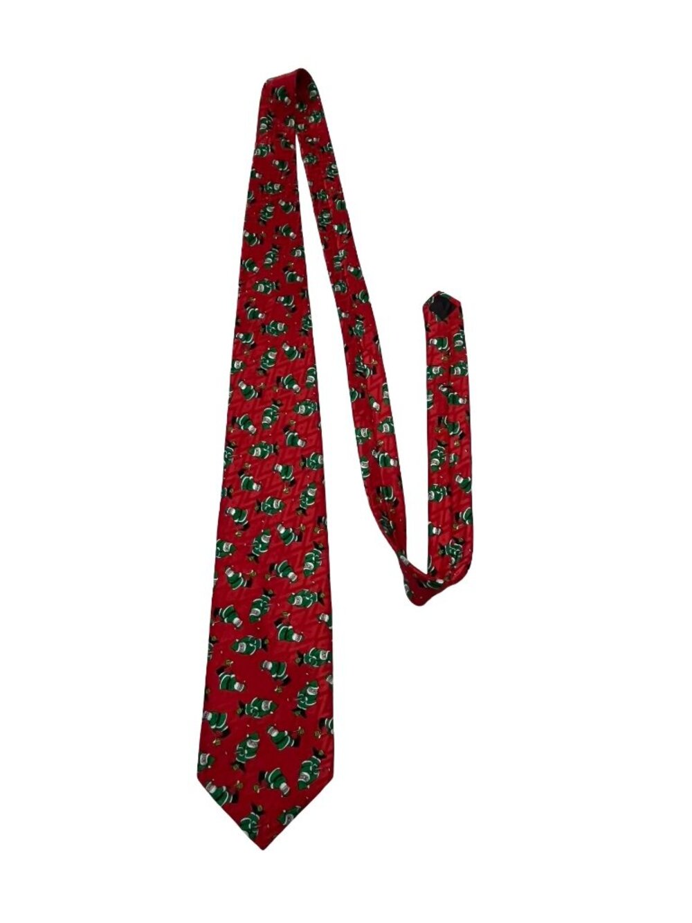 Vintage Cape Cod Neckwear Silk Christmas Tie Golfing Santa Red Holiday Novelty T